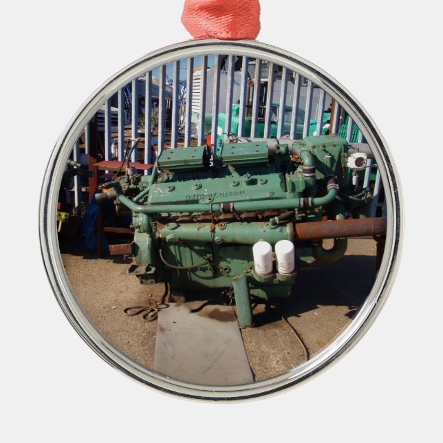 Diesel Engine Metal Tree Decoration (Front)