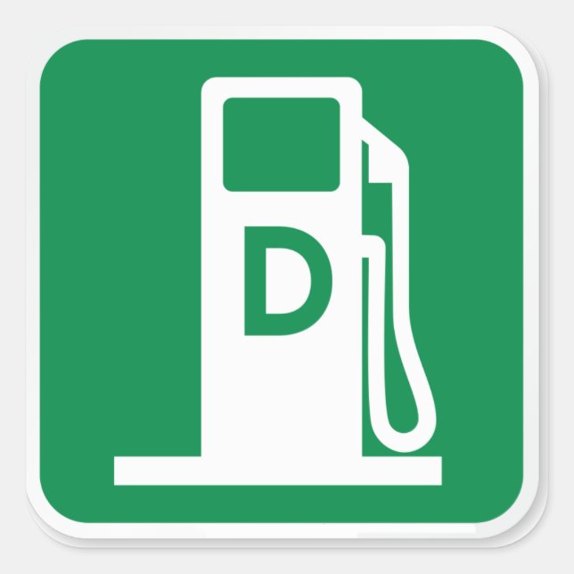 Diesel Fuel only Pump Sticker (Front)