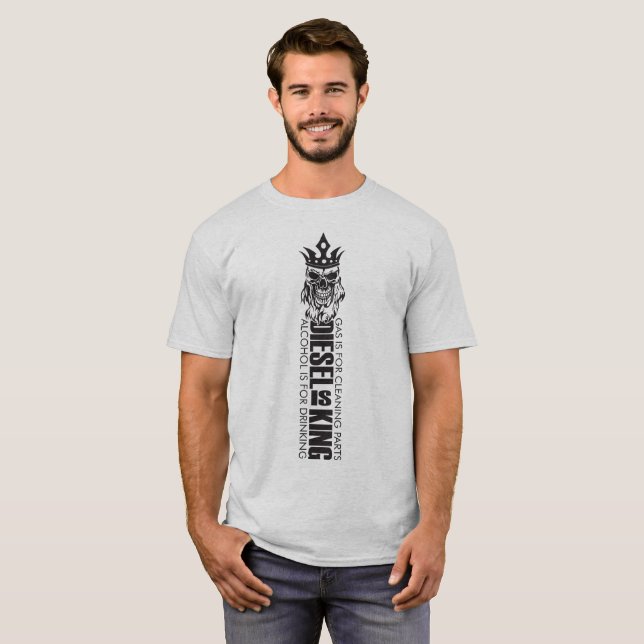 Diesel is king skull light shirt (Front Full)