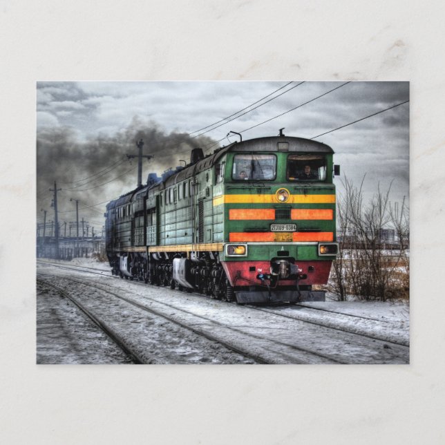 Diesel Locomotive Gifts for Train Lovers Postcard (Front)