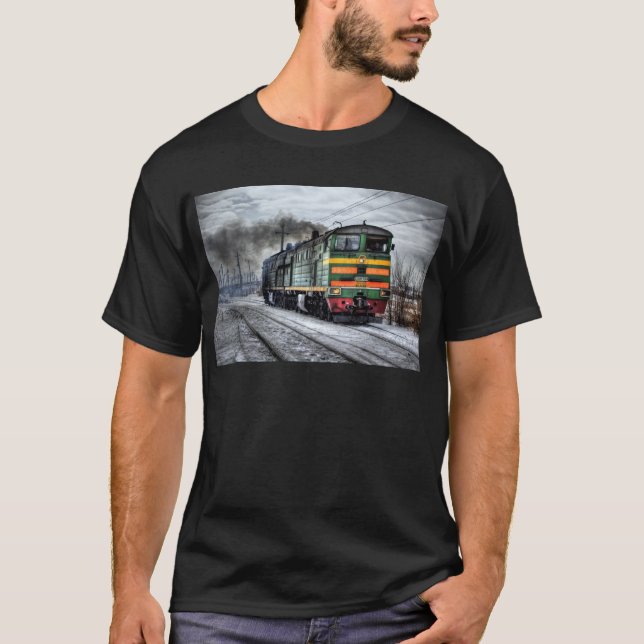 Diesel Locomotive Gifts for Train Lovers T-Shirt (Front)