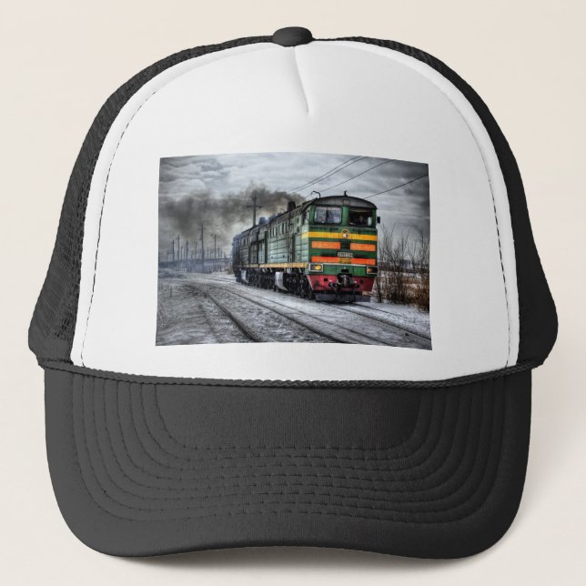 Diesel Locomotive Gifts for Train Lovers Trucker Hat (Front)