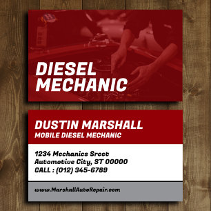 Diesel Mechanic Business Card