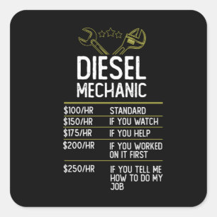 Diesel Mechanic Craftsman Gift Present Idea Square Sticker