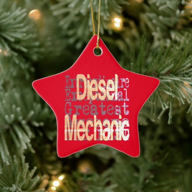 Diesel Mechanic Extraordinaire Ceramic Tree Decoration (Tree)