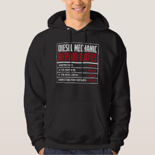 Diesel Mechanic, Repair Rates Hoodie
