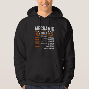 Diesel Mechanic Tool Mechanic Hourly Rate Men Hoodie
