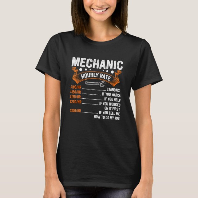 Diesel Mechanic Tool Mechanic Hourly Rate Men T-Shirt (Front)