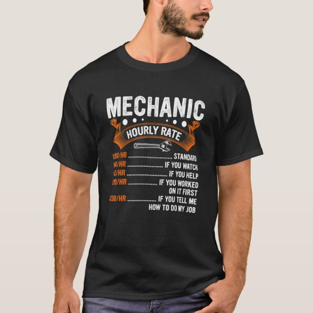 Diesel Mechanic Tool Mechanic Hourly Rate Men T-Shirt (Front)