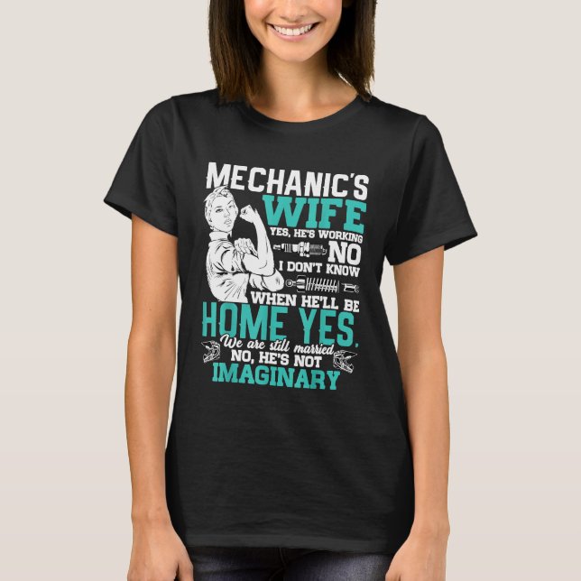 Diesel Mechanics Wife Women Anniversary Tee (Front)