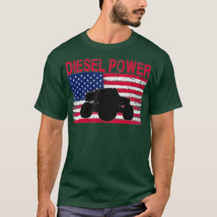 Diesel Power Flag  Truck Turbo Mechanic T-Shirt