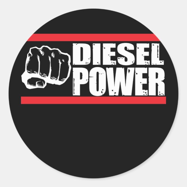 Diesel Power Turbo Truck Mechanic Classic Round Sticker (Front)