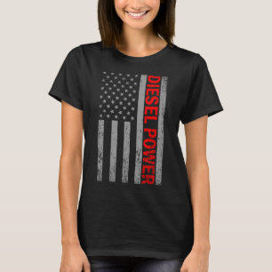 Diesel Power Usa Flag Truck Turbo Brothers Mechani T-Shirt