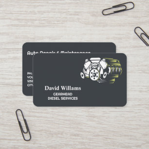 Diesel Repairs Mechanic Business Card