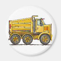 Diesel Tandem Dump Truck Construction Magnets