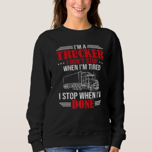 Diesel Trucker Big Rig Semi Trailer Truck Driver Sweatshirt