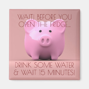 Diet advice from a pig! Motivational Magnet