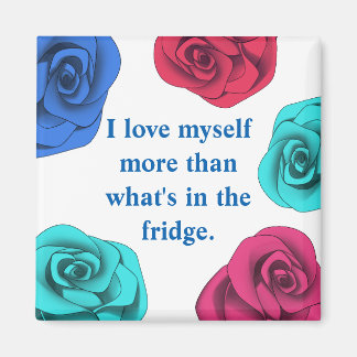 Diet affirmation love yourself more than food magnet