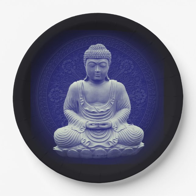 Diet Blessing Buddha Medicine Food Paper Plate (Front)
