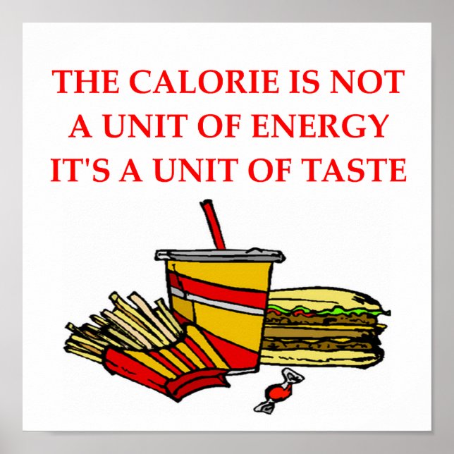 diet calorie joke poster (Front)