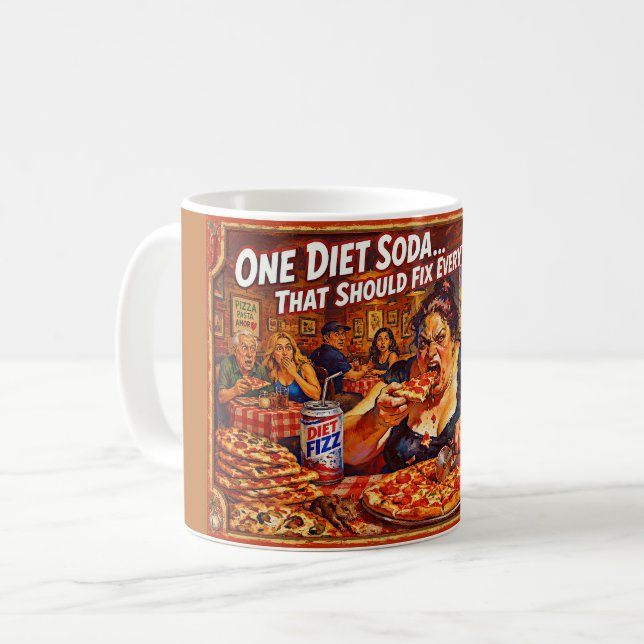 “Diet Delusions” – A Portrait of Self Deception Coffee Mug (Front Left)