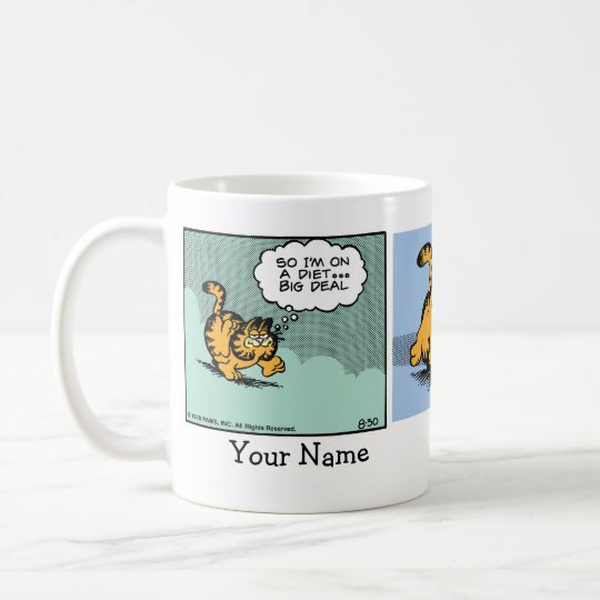 "Diet is 'Die' with a 'T' " Garfield Comic Strip Coffee Mug