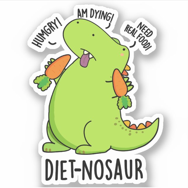 Diet-nosaur Funny Dinosaur Puns  (Front)