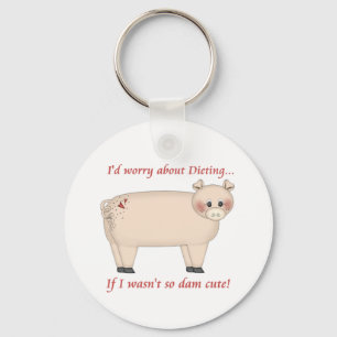 Diet Pig Key Ring