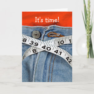 diet-tape measure belt on waistline holiday card