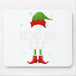 Dietary Aide Elf Xmas Funny Family Matching Christ Mouse Mat