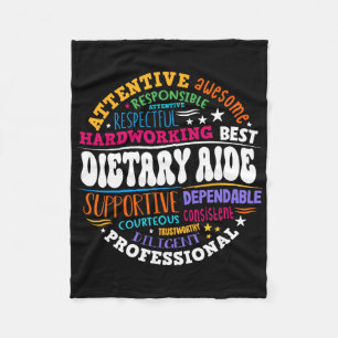 Dietary Aide Life Appreciation Healthcare Workers Fleece Blanket