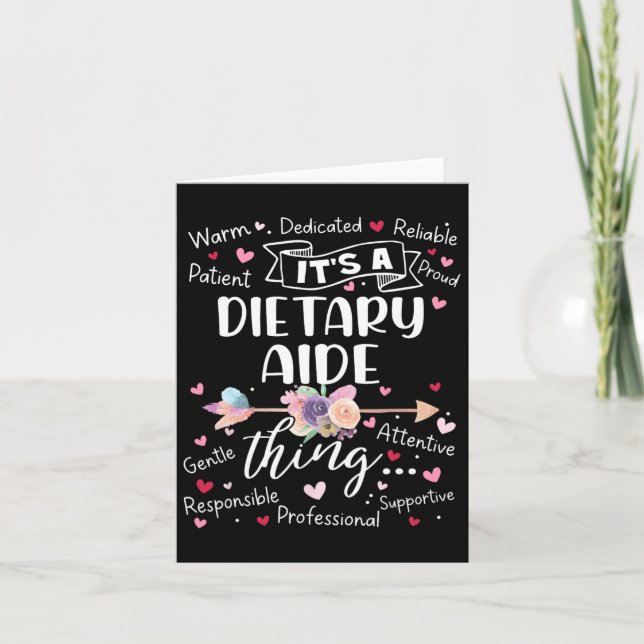 Dietary Aide Squad Team Crew Rock Week Mother's Da Card (Front)