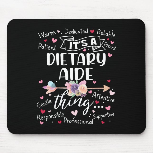 Dietary Aide Squad Team Crew Rock Week Mother's Da Mouse Mat (Front)