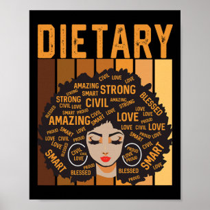 Dietary Powerful Black History Month Black Pride D Poster