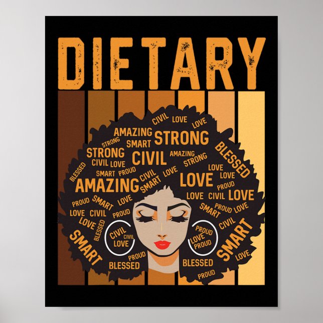 Dietary Powerful Black History Month Black Pride D Poster (Front)