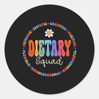 Dietary Squad Appreciation Week Healthcare Dietiti Classic Round Sticker