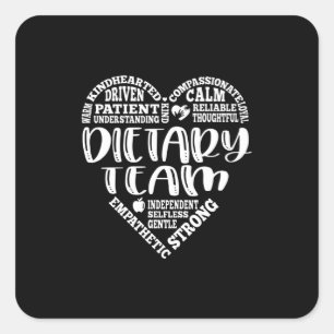 Dietary team, dietary aide, subway art square sticker