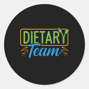 Dietary Team Registered Dietitian Dietary Aide Rd  Classic Round Sticker