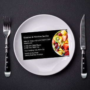 Dietician And Nutrition Services Business Card