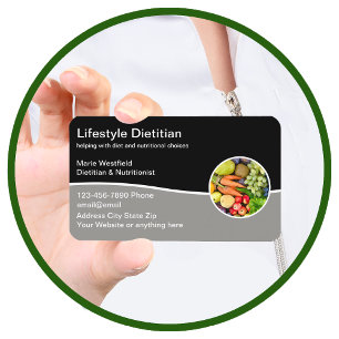 Dietician And Nutritionist Modern Business Cards