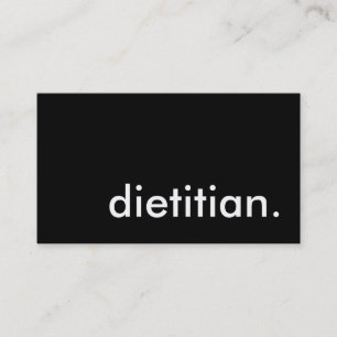 dietician. business card