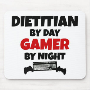 Dietician by Day Gamer by Night Mouse Mat