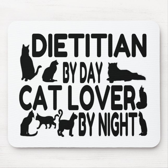 Dietician Cat Lover Mouse Mat (Front)