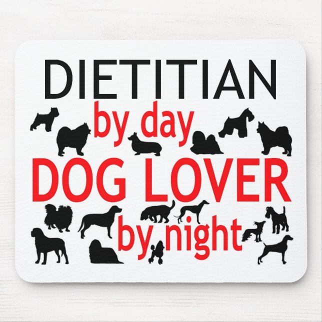 Dietician Dog Lover Mouse Mat (Front)