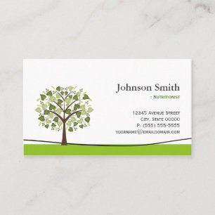 Dietician Nutritionist - Elegant Wish Tree Business Card