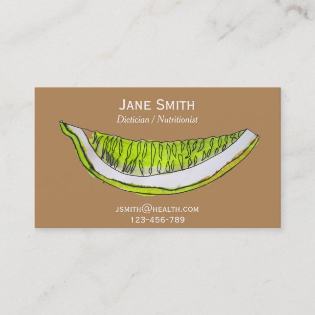 Dietician Nutritionist freelance health fruity Business Card (Front)