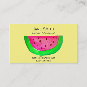 Dietician Nutritionist freelance health fruity Business Card