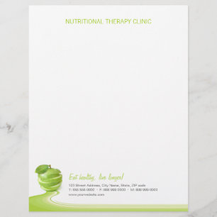 Dietician Nutritionist Healthy Eating letterhead