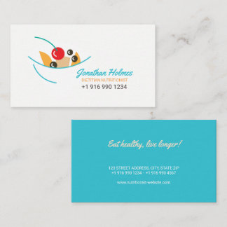 Dietician Nutritionist Healthy Food Cook Business Card