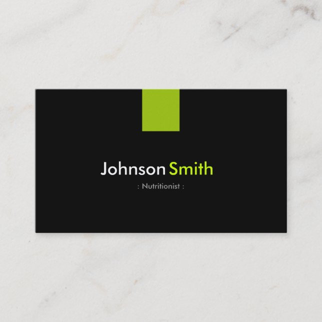 Dietician Nutritionist Modern Mint Green Business Card (Front)